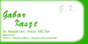 gabor kaszt business card